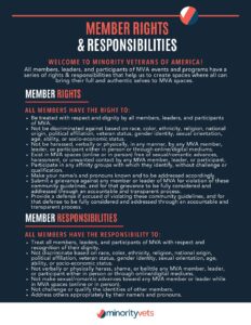 MVA Member RIghts and Responsibilities | Minority Veterans of America
